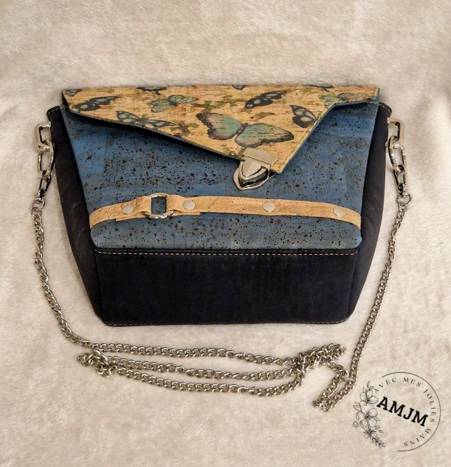 Sac Mini Nil bleu et papillons