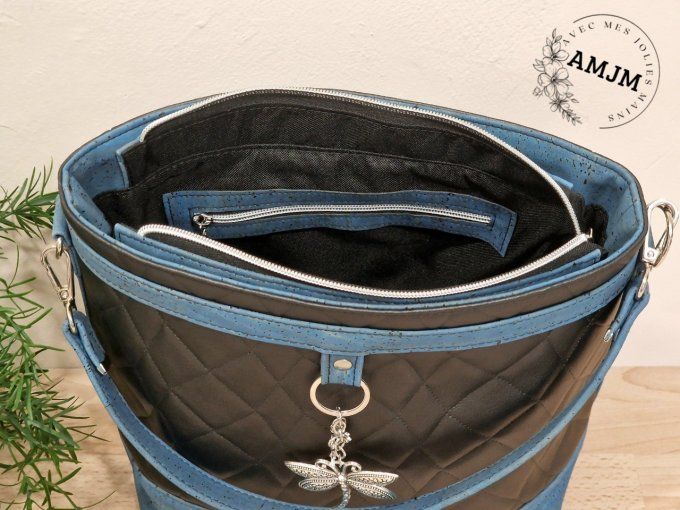 Sac Bamba libellule noir et bleu