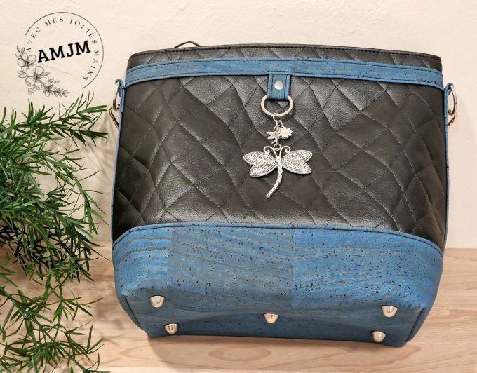 Sac Bamba libellule noir et bleu